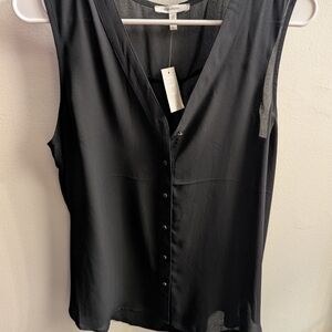 Maurices Black Sleeveless V-Neck Blouse Women's Large